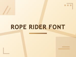 Rope Rider Font: Rustic Typography for Creative Designs
