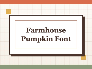Farmhouse Pumpkin Font for Cozy Fall Designs