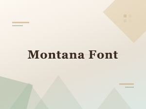 Elevate Your Designs with the Montana Font