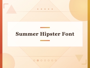 Summer Hipster Font for Trendy Designs