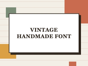 Vintage Handmade Font Ideas for Creative Projects